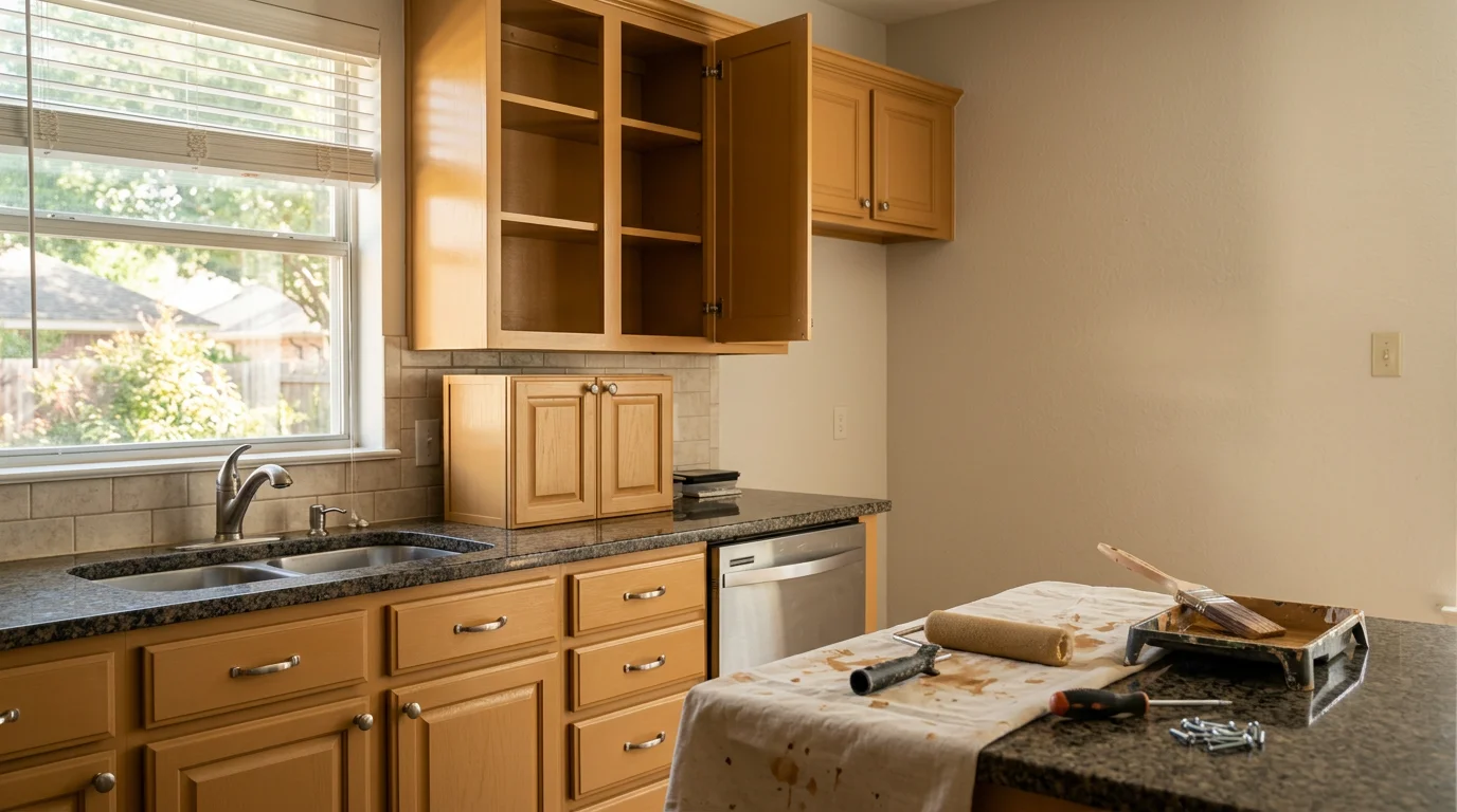 Professional cabinet painting and refinishing services in DFW